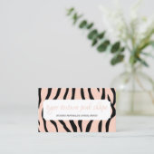 Carte De Visite Tigre Saupoudrer Texture Forme Beige Cadre (Debout devant)