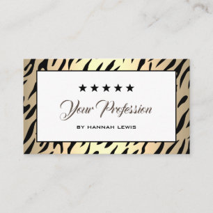 Carte De Visite Tigres d'or minimaliste professionnel