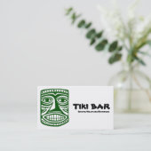 Carte De Visite Tiki Bar - Dk Green, noir et blanc (Debout devant)