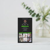 Carte De Visite TikTok Custom Green QR Code Social Media (Debout devant)