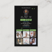 Carte De Visite TikTok Money Green QR Code Social Media (Devant)