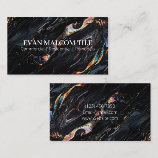 Carte De Visite Tile Business Card (Devant / Derrière)