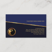 Carte De Visite Tilting Gold Line Blue Shades Main-d'oeuvre Recrut (Dos)