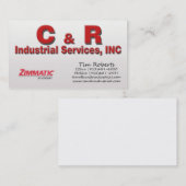 Carte De Visite Tim Roberts (Devant / Derrière)