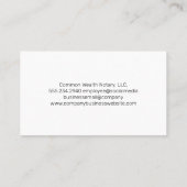 Carte De Visite Timbre d'approbation des documents publics | Notai (Dos)