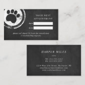 Carte De Visite Timbre de la patte du tableau noir du préparateur  (Devant / Derrière)