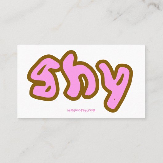 Carte de visite timide (Dos)