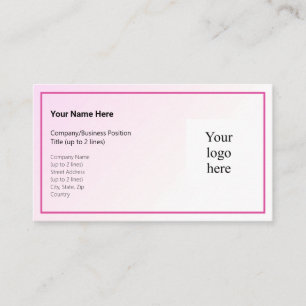 Carte De Visite Tint Rose Gradi. & Rasp. Logo rose standard