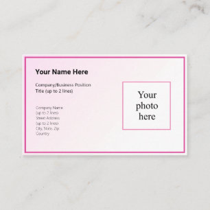 Carte De Visite Tint Rose Gradi. & Rasp. Photo rose I Océanie