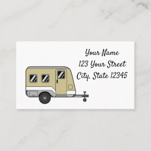 Carte De Visite Tiny Tan Caravan Camper Thunder_Cove 