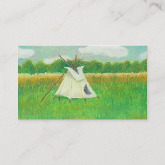 Carte De Visite Tipi central de dessin de paysage du Minnesota de (Devant)