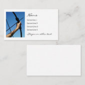 Carte De Visite Tir à l'arc féminin avec flèche de tir (Devant / Derrière)