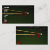 Carte De Visite Tir de billard (Devant / Derrière)