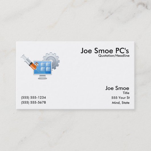 Carte De Visite Tir de PC (Devant)