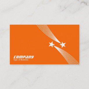 Carte De Visite Tir Stars v2 - Blanc sur Orange