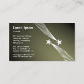 Carte De Visite Tir Stars v2 - Blanc sur Spotlit Khaki (Dos)