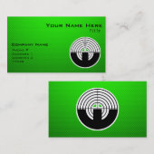 Carte De Visite Tir vert de sport (Devant / Derrière)