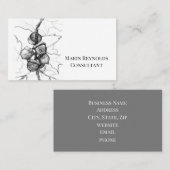 Carte De Visite Tirage d'encre botanique des feuilles d'automne Ac (Devant / Derrière)