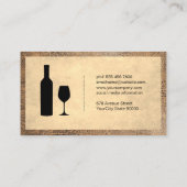 Carte De Visite Tire-bouchon | Découpe en cuir Brown usé (Dos)