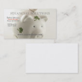 Carte De Visite Tirelire chanceuse de solutions financières (Devant / Derrière)