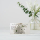 Carte De Visite Tirelire chanceuse de solutions financières (Debout devant)