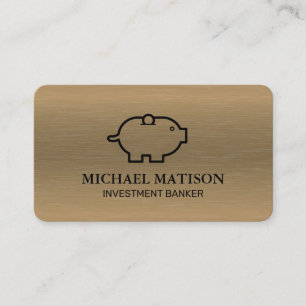 Carte De Visite Tirelire Logo Financier