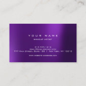 Carte De Visite Tirets de maquillage de Parties scintillant de vio (Dos)