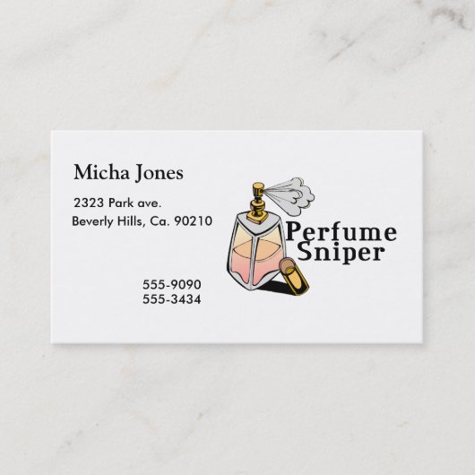 Carte De Visite Tireur isolé de parfum (Devant)