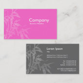 Carte De Visite Tirs plantes - Rose (Deux Tons) (Devant / Derrière)