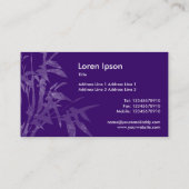 Carte De Visite Tirs plantes - Violet foncé (Dos)