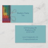 Carte de visite tissé d'arc-en-ciel (Devant / Derrière)