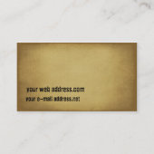 Carte De Visite Tissu africain vintage de boue (Dos)