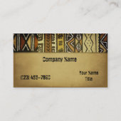 Carte De Visite Tissu africain vintage de boue (Devant)