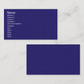 Carte De Visite Tissu bleu profond (Devant / Derrière)