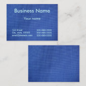 Carte De Visite Tissu bleu profond (Devant / Derrière)