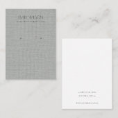 CARTE DE VISITE TISSU D'ARGENT TEXTURE DE LA CANNE À FOILE ÉCRAN (Devant / Derrière)