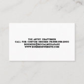 Carte De Visite Tissu de denim violet | Adaptateur Seamstress (Dos)