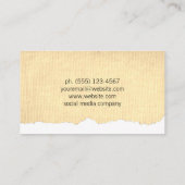 Carte De Visite Tissu désossé (Dos)