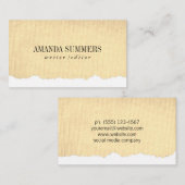 Carte De Visite Tissu désossé (Devant / Derrière)