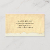 Carte De Visite Tissu désossé (Dos)