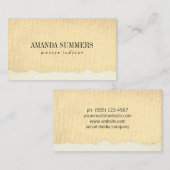 Carte De Visite Tissu désossé (Devant / Derrière)