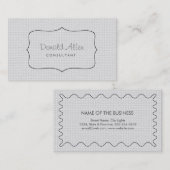 Carte De Visite Tissu élégant blanc clair professionnel simple (Devant / Derrière)