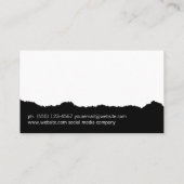 Carte De Visite Tissu en relief noir et blanc (Dos)