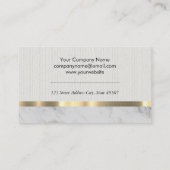 Carte De Visite Tissu et marbre avec finition métallique (Dos)