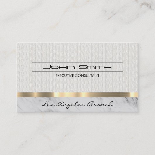 Carte De Visite Tissu et marbre avec finition métallique (Devant)