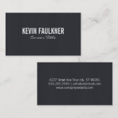 Carte De Visite Tissu foncé (Devant / Derrière)