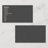 Carte De Visite Tissu gris (Devant / Derrière)