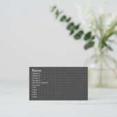 Carte De Visite Tissu gris (Debout devant)