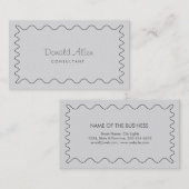 Carte De Visite Tissu gris clair professionnel Moderne Simple (Devant / Derrière)