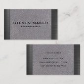 Carte De Visite Tissu | Métallique (Devant / Derrière)